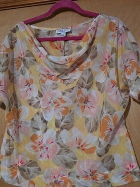 NWT Pendleton Petite Silk/ Cotton Lightweight Blouse 12